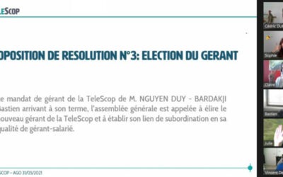 Réélection du gérant de La TeleScop